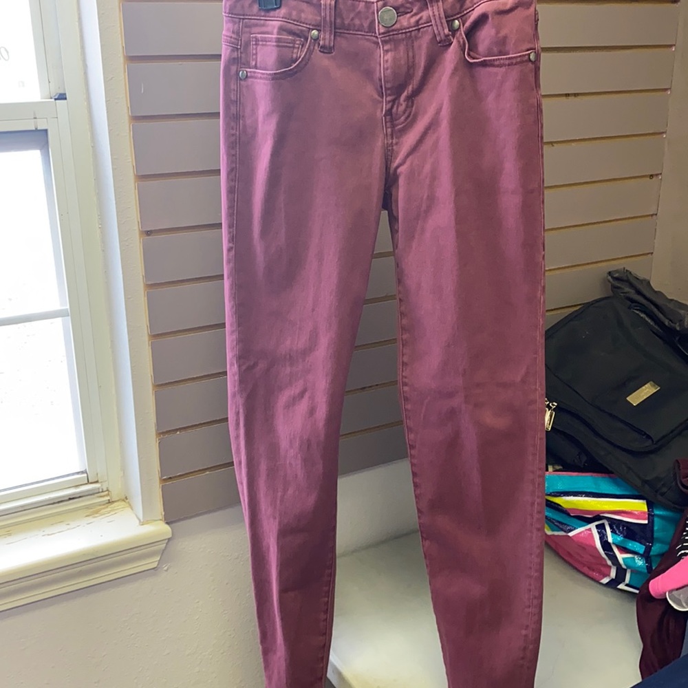 Maroon jeans skinny